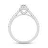 Thumbnail Image 2 of Diamond Engagement Ring 7/8 ct tw Emerald & Round-cut 14K White Gold