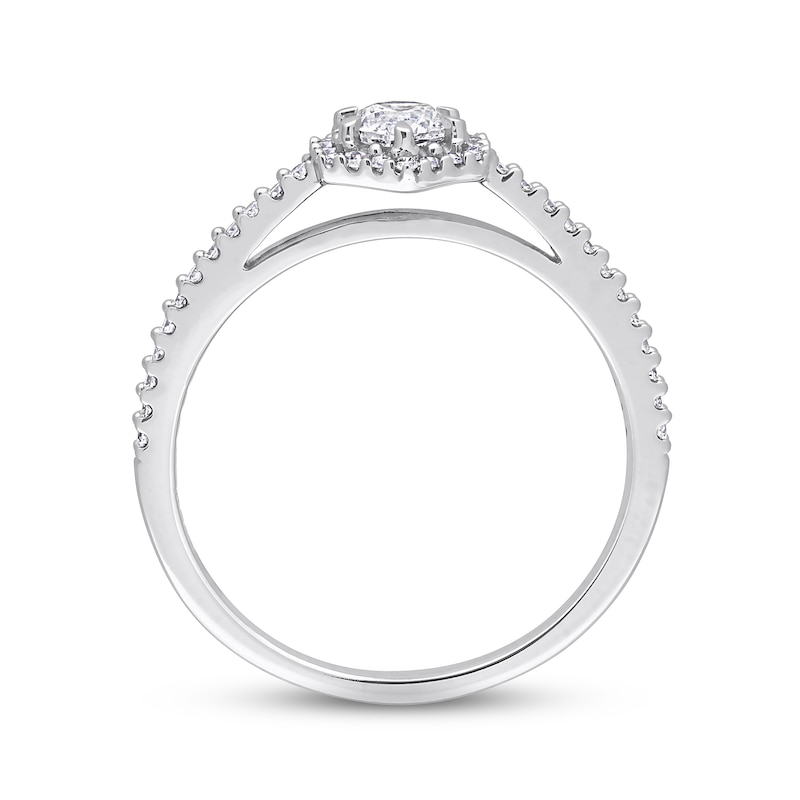 Diamond Engagement Ring 1/2 ct tw Round-cut 14K White Gold