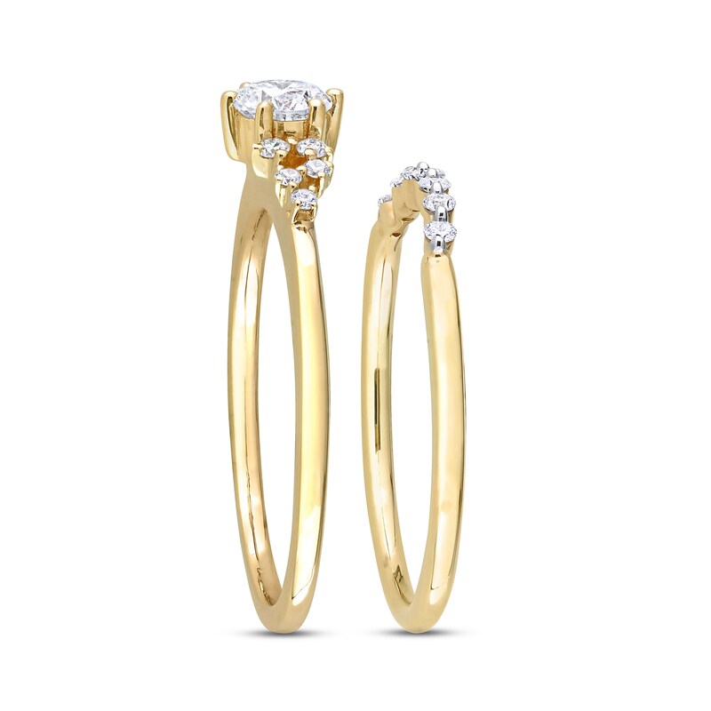 Diamond Bridal Set 1/2 ct tw Round-cut 10K Yellow Gold