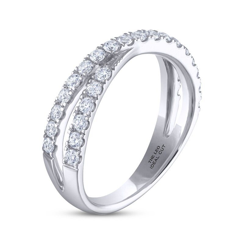 THE LEO Ideal Cut Diamond Anniversary Band 5/8 ct tw 14K White Gold