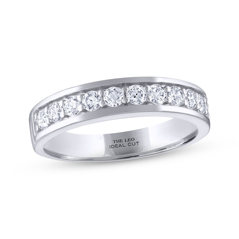 Men's THE LEO Ideal Cut Diamond Wedding Band 3/4 ct tw 14K White Gold