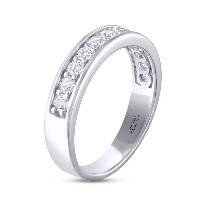 Men's THE LEO Ideal Cut Diamond Wedding Band 3/4 ct tw 14K White Gold