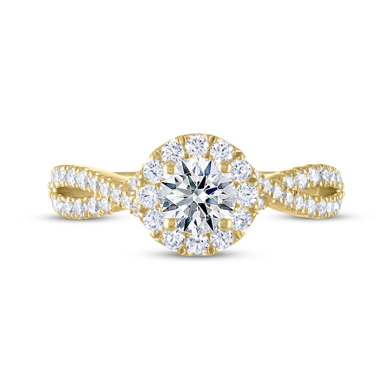 Main Image 3 of THE LEO Ideal Cut Diamond Engagement Ring 1 ct tw 14K Yellow Gold