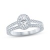 Thumbnail Image 0 of Diamond Engagement Ring 5/8 ct tw Oval & Round-cut 14K White Gold