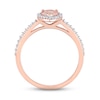 Thumbnail Image 2 of Morganite & Diamond Engagement Ring 1/4 ct tw Pear & Round-cut 10K Rose Gold