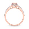 Thumbnail Image 3 of Now + Forever Morganite & Diamond Engagement Ring 1/4 ct tw Pear & Round-cut 10K Rose Gold