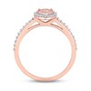 Thumbnail Image 2 of Morganite & Diamond Engagement Ring 1/4 ct tw Pear & Round-cut 10K Rose Gold