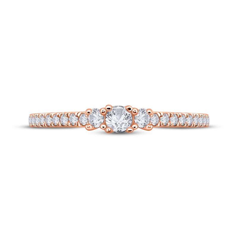 Adrianna Papell Diamond Engagement Ring 1/4 ct tw Round-cut 14K Rose Gold