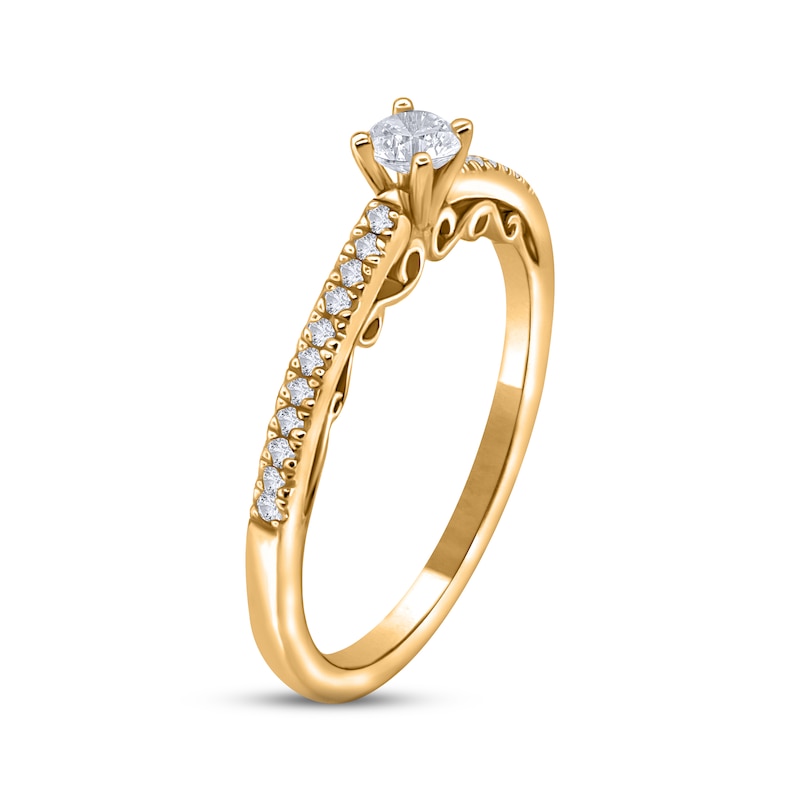 Adrianna Papell Diamond Engagement Ring 1/4 ct tw Round-cut 14K Yellow Gold