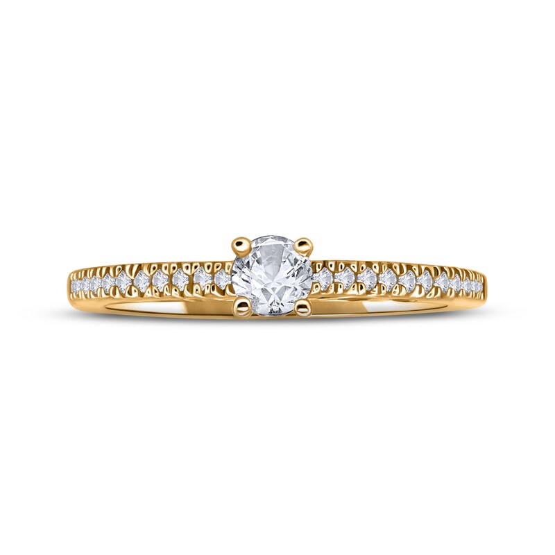 Adrianna Papell Diamond Engagement Ring 1/4 ct tw Round-cut 14K Yellow Gold