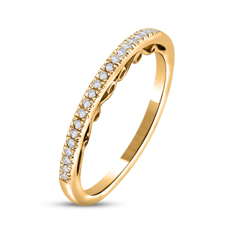 Adrianna Papell Diamond Wedding Band 1/10 ct tw Round-cut 14K Yellow Gold