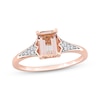 Thumbnail Image 0 of Morganite & Diamond Engagement Ring 1/10 ct tw Round-cut 10K Rose Gold