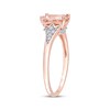 Thumbnail Image 1 of Morganite & Diamond Engagement Ring 1/10 ct tw Round-cut 10K Rose Gold