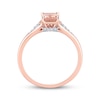Thumbnail Image 2 of Morganite & Diamond Engagement Ring 1/10 ct tw Round-cut 10K Rose Gold