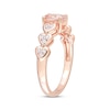 Thumbnail Image 1 of Morganite & Diamond Heart Engagement Ring 10K Rose Gold