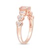 Thumbnail Image 2 of Now + Forever Morganite & Diamond Heart Engagement Ring 10K Rose Gold