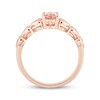 Thumbnail Image 3 of Now + Forever Morganite & Diamond Heart Engagement Ring 10K Rose Gold