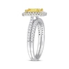 Thumbnail Image 1 of Citrine & Diamond Bridal Set 1/4 ct tw Round-cut 14K White Gold