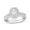 Thumbnail Image 0 of Diamond Bridal Set 7/8 ct tw Oval & Round-cut 14K White Gold
