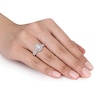Thumbnail Image 3 of Diamond Bridal Set 7/8 ct tw Oval & Round-cut 14K White Gold
