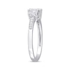 Thumbnail Image 1 of Diamond Three-Stone Engagement Ring 7/8 ct tw Emerald & Round-cut 14K White Gold
