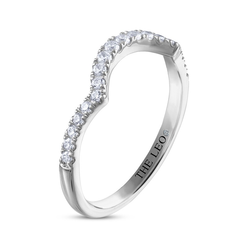 THE LEO Diamond Round-Cut Wedding Band 1/4 ct tw 14K White Gold