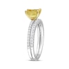 Thumbnail Image 1 of Citrine & Diamond Bridal Set 1/3 ct tw Round-cut 14K White Gold