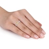 Thumbnail Image 3 of Citrine & Diamond Bridal Set 1/3 ct tw Round-cut 14K White Gold