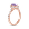 Thumbnail Image 2 of Now + Forever Amethyst & Diamond Engagement Ring 1/2 ct tw Pear & Round-cut 10K Rose Gold