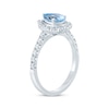 Thumbnail Image 2 of Now + Forever Aquamarine & Diamond Engagement Ring 1/2 ct tw Pear & Round-cut 10K White Gold