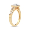Thumbnail Image 2 of Now + Forever Multi-Diamond Center Pear Engagement Ring 1/3 ct tw Round-cut 10K Yellow Gold
