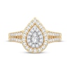 Thumbnail Image 3 of Now + Forever Multi-Diamond Center Pear Engagement Ring 1/3 ct tw Round-cut 10K Yellow Gold