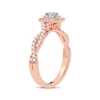 Thumbnail Image 2 of Now + Forever Diamond Cushion Engagement Ring 1/3 ct tw Round-cut 10K Rose Gold
