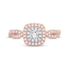 Thumbnail Image 3 of Now + Forever Diamond Cushion Engagement Ring 1/3 ct tw Round-cut 10K Rose Gold
