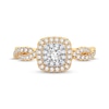 Thumbnail Image 3 of Now + Forever Diamond Cushion Engagement Ring 1/3 ct tw Round-cut 10K Yellow Gold