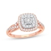Thumbnail Image 1 of Now + Forever Diamond Cushion Engagement Ring 1/3 ct tw Round-cut 10K Rose Gold