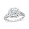 Thumbnail Image 1 of Now + Forever Multi-Diamond Cushion Engagement Ring 1/3 ct tw Round-cut 10K White Gold