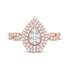 Thumbnail Image 3 of Now + Forever Multi-Diamond Center Pear Twist Engagement Ring 1/3 ct tw Round-cut 10K Rose Gold