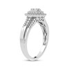 Thumbnail Image 2 of Now + Forever Multi-Diamond Center Pear Engagement Ring 1/3 ct tw Round-cut 10K White Gold