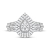 Thumbnail Image 2 of Multi-Diamond Center Pear Engagement Ring 1/3 ct tw Round-cut 10K White Gold