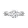 Thumbnail Image 2 of Multi-Diamond Center Engagement Ring 3/8 ct tw Round-cut 10K White Gold