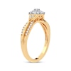 Thumbnail Image 2 of Now + Forever Multi-Diamond Center Round Engagement Ring 3/8 ct tw Round-cut 10K Yellow Gold