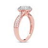 Thumbnail Image 1 of Multi-Diamond Center Engagement Ring 3/8 ct tw Princess & Round-cut 10K Rose Gold