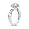 Thumbnail Image 1 of Multi-Diamond Center Engagement Ring 3/8 ct tw Princess & Round-cut 10K White Gold