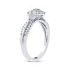 Thumbnail Image 2 of Now + Forever Multi-Diamond Center Twist Engagement Ring 3/8 ct tw Round-cut 10K White Gold