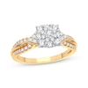 Thumbnail Image 1 of Now + Forever Multi-Diamond Center Engagement Ring 3/8 ct tw Round-cut 10K Yellow Gold