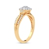 Thumbnail Image 2 of Now + Forever Multi-Diamond Center Engagement Ring 3/8 ct tw Round-cut 10K Yellow Gold