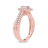 Thumbnail Image 2 of Now + Forever Multi-Diamond Center Pear Engagement Ring 1/2 ct tw Round-cut 10K Rose Gold