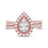Thumbnail Image 3 of Now + Forever Multi-Diamond Center Pear Engagement Ring 1/2 ct tw Round-cut 10K Rose Gold