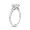 Thumbnail Image 2 of Now + Forever Multi-Diamond Center Cushion Split-Shank Engagement Ring 3/8 ct tw Round-cut 10K White Gold